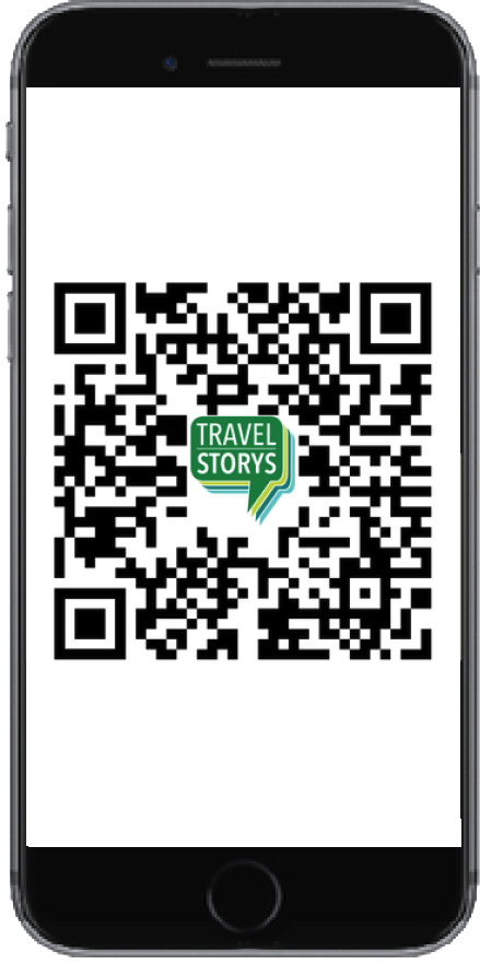 QR code for downloading the Travel Storys app